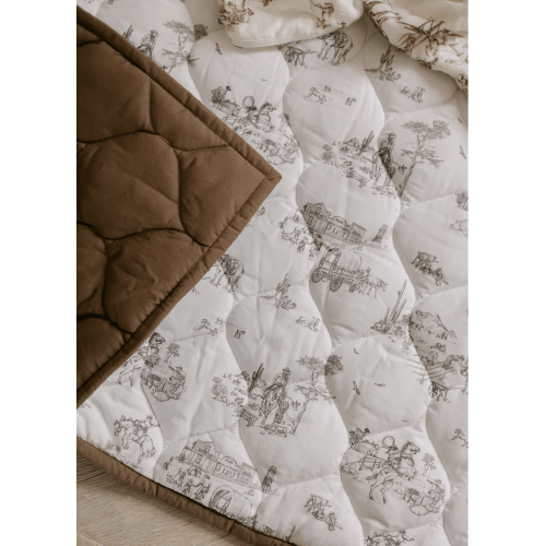 Western Toile Quilted Playmat