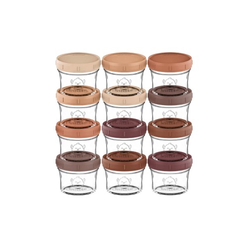 12-Pack Prep Jars Baby Food Storage Glass Containers