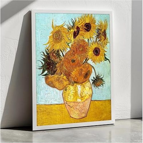 CP CANVASPATH Twelve Sunflowers by Vincent Van Gogh Canvas Poster Size:16x20 Canvas Prints Giclee Print Wall Art for Home Decor(UNFRAMED)