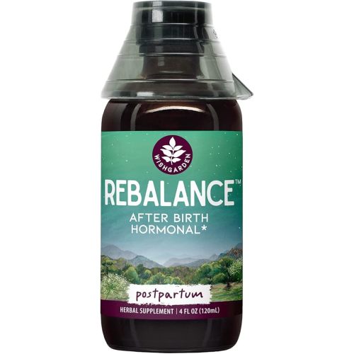 WishGarden Herbs ReBalance After Birth Hormonal - Plant-Based Herbal Supplement with Vitex Berry & Motherwort Supports Healthy Postpartum Hormone Levels and Postnatal Hormone Balance, 4oz
