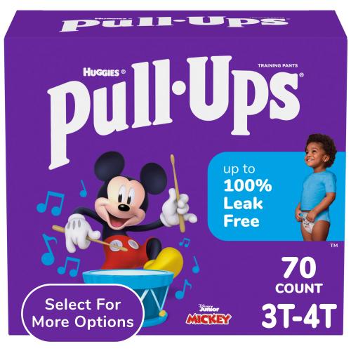 Pull-Ups Boys' Potty Training Pants, 3T-4T (32-40 lbs), 70 Count (Select for More Options)