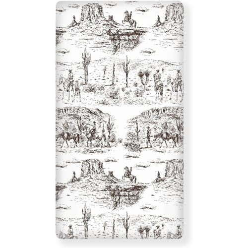 Cowboys Fitted Crib Sheet for Boys Girls Southwest Cowboy Baby Sheet for Standard Crib and Toddler Western Desert Nursery Bed Mattress Sheets 28"x52" | for Boys Girls, Cowboy, Southwest, for Standard Crib, Toddler, Baby Sheet, Nursery, Bed, Mattress Sheet