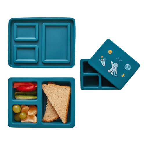 Silicone Mini Bento Box Space Galaxy Blue – Austin Baby Collection