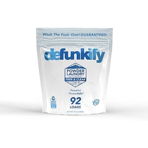 Laundry Detergent Powder, 92 Load/55oz. 'Free & Clear' Powder Laundry Detergent for Sensitive Skin. ProvenSafe™ Laundry Stripper Washing Detergent w/Odor & Stain Remover for Activewear & All Fabrics