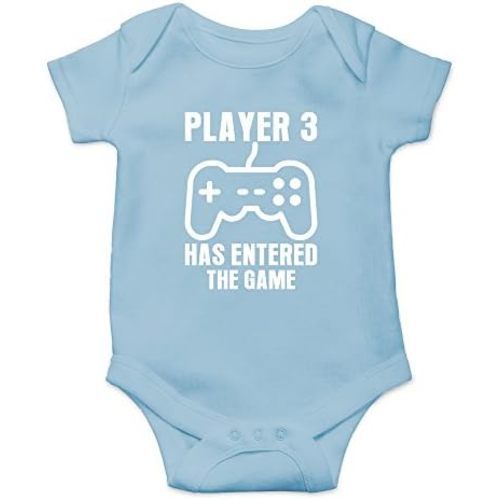 Crazy Bros Tee's Player 3 Has Entered the Game Baby Bodysuit Funny Infant Boy Outfit Cute Unisex Comfy Humor