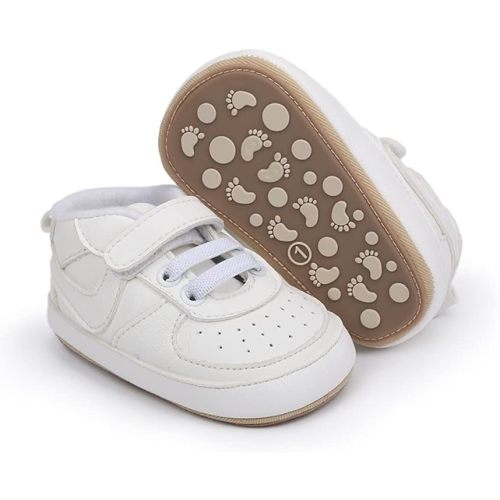 Clowora Unsex Baby Shoes Boys Girls Infant Sneakers Non-Slip Soft Rubber Sole Toddler Crib First Walker Lightweight Shoes
