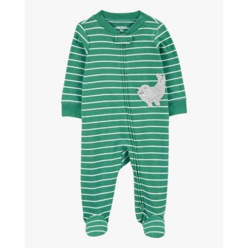 Baby Striped Walrus 2-Way Zip Sleep & Play Pajamas - Carter's | Carter's