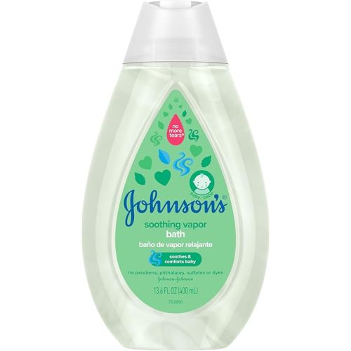 Johnson’s Baby Vapor Bath with Soothing Aromas to Relax Babies Tear-Free & Hypoallergenic, 13.6 Fluid Ounce
