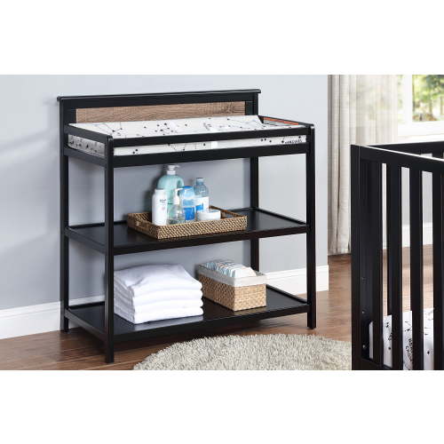 Suite Bebe Connelly Changing Table in Black and Vintage Walnut Finish