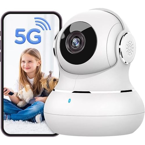 litokam 5MP Indoor Security Camera, 5G/2.4G WiFi Home Security Cameras with Phone App, Pet Cam for Baby Monitor with AI Motion Detection & 2-Way Audio, Night Vision, Compatible with NVR/Alexa