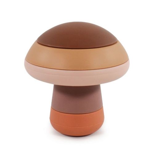 Hudson Baby Silicone Stacking Toy, Mushroom, One Size