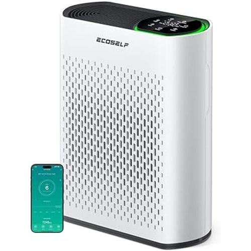 Powerful Air Purifiers for Home Air Purifier Up to 2400 Ft² with Smart WiFi Air Quality Monitor Sleep Mode, Air Purifier for Bedroom Large Room Office Living Room HAP602WF