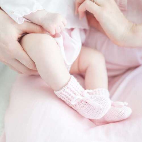 Knit Baby Booties, Pink - Dondolo | Maisonette
