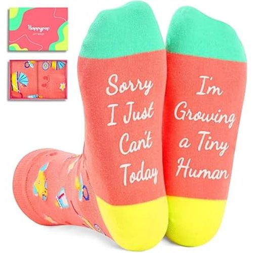 HAPPYPOP Expecting Mother's Day Gifts - First Time Mothers Gifts for New Mom, Mom To Be Gifts for Pregnant Women, Maternity Socks Pregnancy Stocking Stuffers