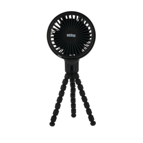Nuby Portable 3 Speeds Usb Rechargeable Stroller Fan - Black