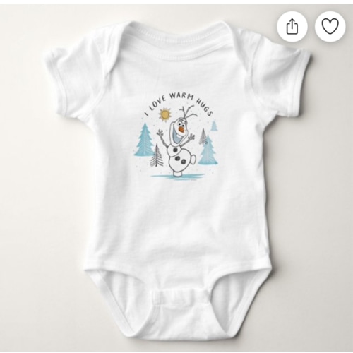 Frozen 2 | Olaf "I Love Warm Hugs" Sketch Baby Bodysuit | Zazzle