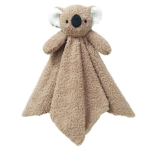 Doindute Baby Brown Koala Soft Stuffed Animal Security Blanket, Plush Koala Character Lovey Blanket, Baby Shower/Nursery Gift, Newborn Infant Toddler Snuggle Blankie for Boys Girls, 14 Inches