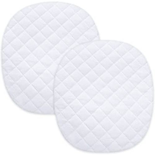 Waterproof Bassinet Mattress Pad Cover Fit for Graco Pack 'n-Play Dome LX Bassinet (not playard), 2 Pack, Ultra Soft Viscose Made from Bamboo Terry Surface, Breathable and Easy Care