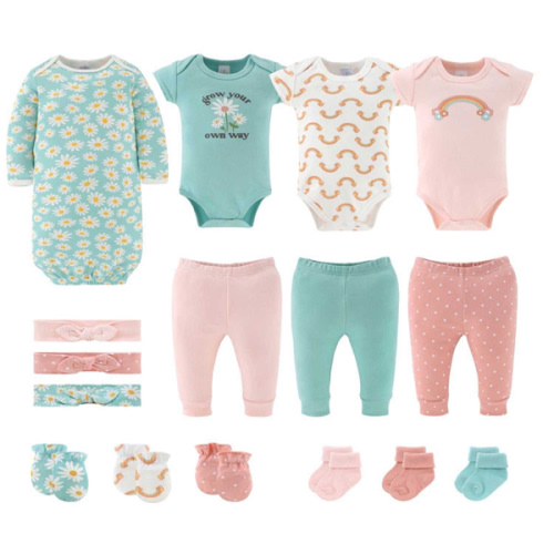 Carefree Floral Baby Layette Gift Set, 16 Piece – The Peanutshell
