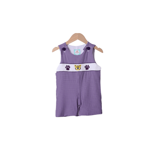 Smocked Purple/Gold Tiger Jon Jon