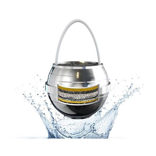 Bathtub Water Filter for Tub with Overflow,2,500 Gallons of Filtration,8 Stages Bath Filter,Remove contaminants,Chlorineand Fluoride,HardWater Softener,BPA Free(Upgrade Version),Chrome