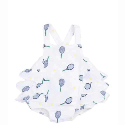 Ruffle Sunsuit, Tennis – SpearmintLOVE