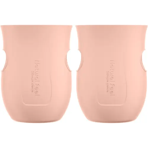 Gulicola Glass Baby Bottle Silicone Sleeves, Pink, 5 oz - 2pks