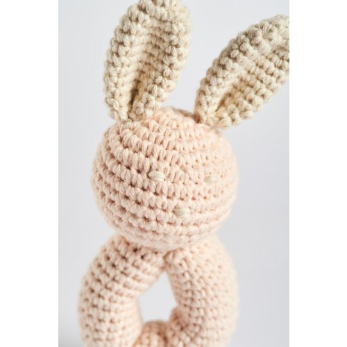 Organic Baby Toys - Rattle | Pink Bunny