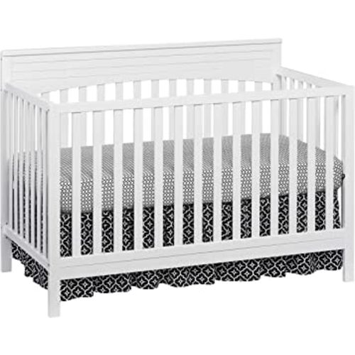 Oxford Baby Harper 4-in-1 Convertible Crib, Snow White, GreenGuard Gold Certified
