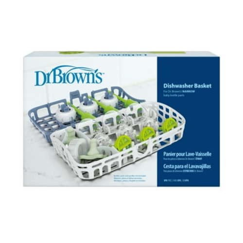 Dr. Brown’s Infant Dishwasher Basket for Baby Bottle Parts, Pacifiers, Travel Accessories, Green, BPA-free