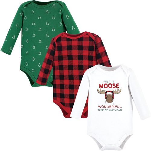 Hudson Baby Unisex Baby Cotton Long-Sleeve Bodysuits