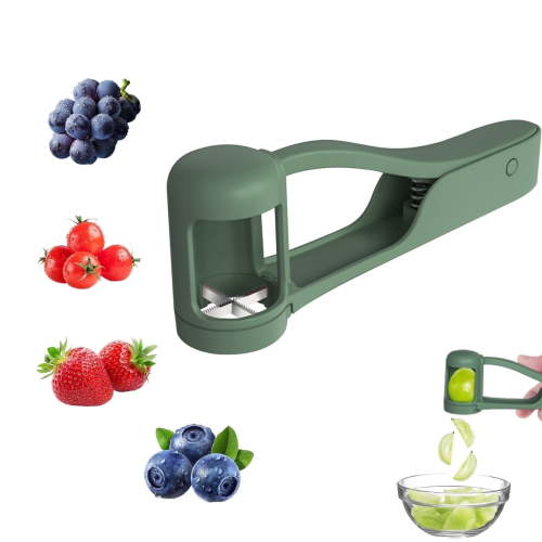 WhiteRhino Green Grape Cutter for Toddlers 1-3,Grapes Strawberry Fruit Slicer Quarters for Salad Snacks Kitchen Tools