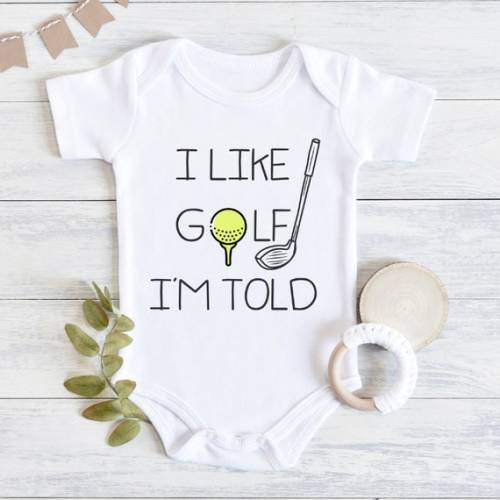 I Like Golf I'm Told Baby Bodysuit, Daddy's Future Golfing Buddy Baby Bodysuit, Golf Pregnancy Announcement, Funny Baby Gifts, Baby Gifts - Etsy