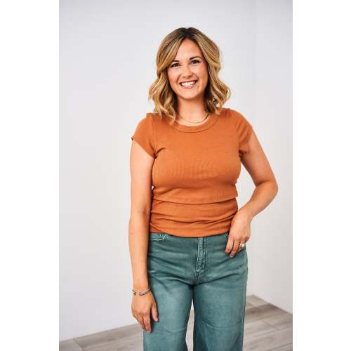 Latched Mama Ribbed Cap Sleeve Nursing Tee