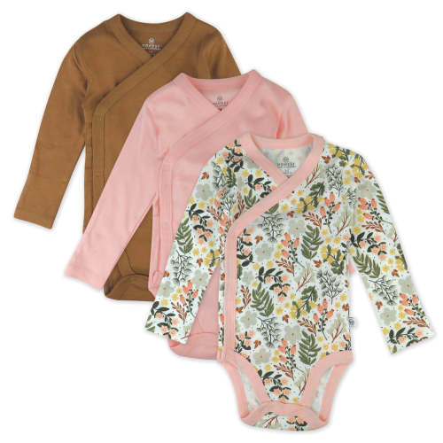 3-Pack Organic Cotton Long Sleeve Side-Snap Bodysuits | Honest Baby Clothing