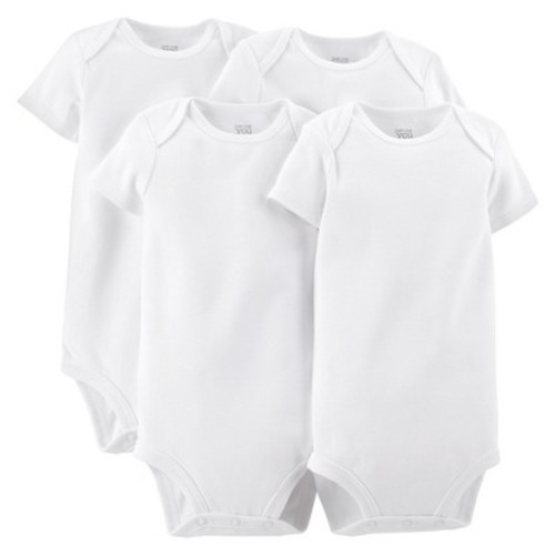 Just One You™Made by Carter's® Newborn 4 Pack Short-sleeve Bodysuit - White NB
