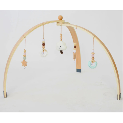 Wooden Baby Play Gym with Hanging Toys - Sky | OkidoKids®