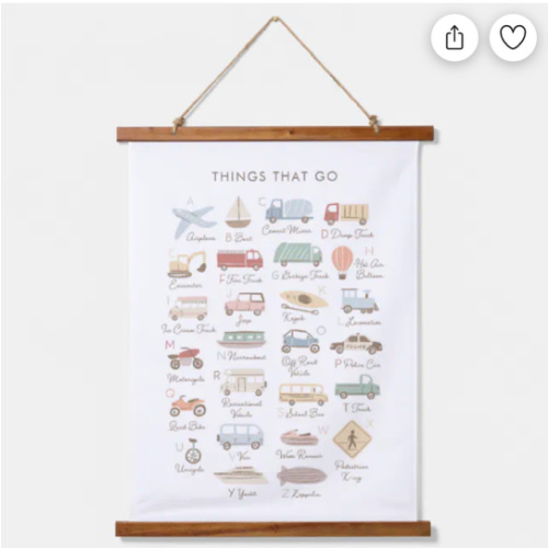 Transportation Alphabet ABC Kids Room Decor Hanging Tapestry | Zazzle