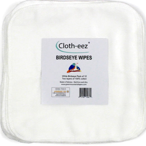 Cloth-eez Birdseye Wipes/Cloths - Classic White