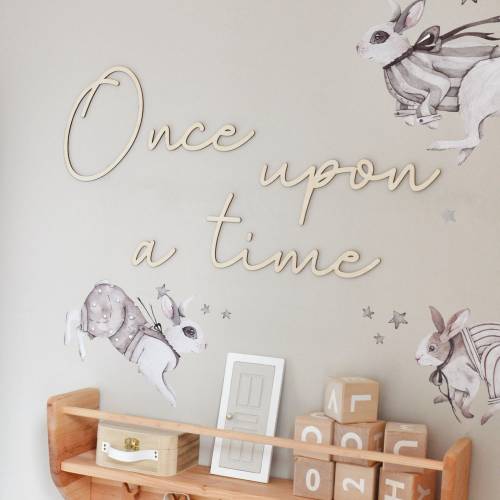 Wooden wall sign Once upon a time, Kinderzimmer Deko, Kids bedroom decor, Playroom, Kid&#39;s library sign, Babyzimmer Sschriftzüge, Babyzimmer