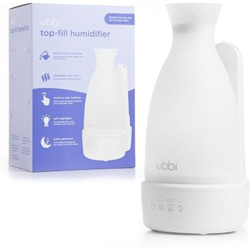 Ubbi Ultrasonic Humidifier, Easy Top-Fill Design
