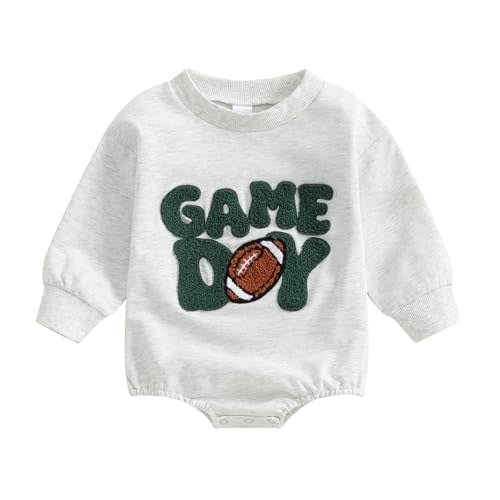 VISGOGO Newborn Infant Baby Boy Girls Oversized Romper Little Dude Sweater Onesie Coming Home Outfit Neutral Clothes