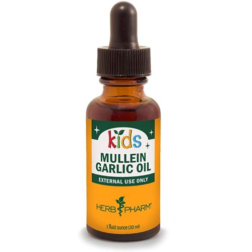 Herb Pharm Kids Mullein and Garlic Oil, 1 Fl Oz, Calendula, Garlic, Mullein, St. John's Wort, Olive Oil