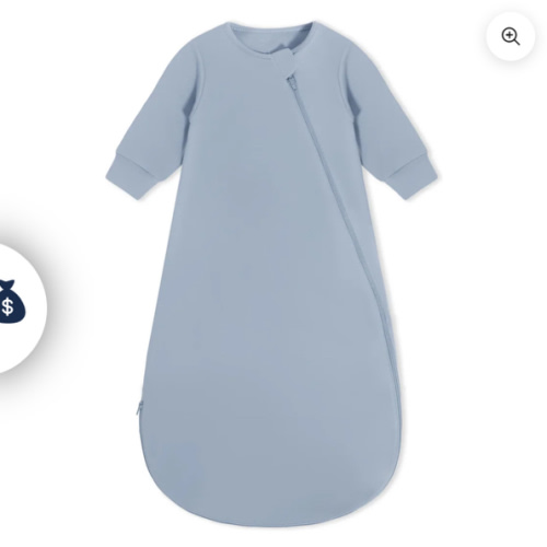 Organic Long Sleeve Sleep Sack 0.5 TOG - Flint Stone
