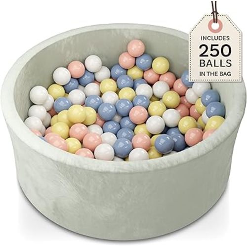 Ball Pit, 250 Balls Pit for Toddlers 1-3, Baby Ball Pit, Soft Play, Foam Ball Pit for Babies, Kids Ball Pit, Dog Ball Pit, Baby Ball Pit with Balls Included, Ballpit, Toddler Ball Pit, Ball Pit Dogs