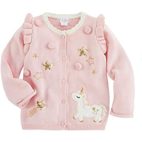 Mud Pie Girls' Kids Baby Magical Unicorn Dreams Cardigan Sweater