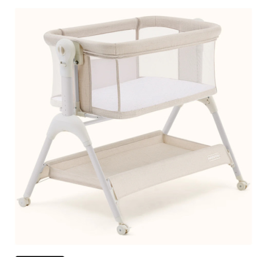 HARPPA Cuddly Sway | 3-in-1 Rocking Baby Bassinet & Bedside Sleeper with Anti-Reflux Mattress for Newborns | Attaches to Bed, Adjustable Height, Tool-Free Setup, Portable Wheels, CPSC Certified, Gentle Rocking Motion | Ideal for Infants, Safe Co-Sleeping