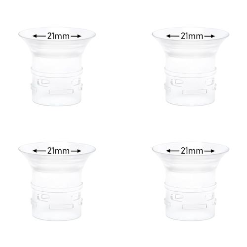 4pcs Flange Insert 21mm Compatible with eufy S1 Pro/S1/E10/E20 Wearable Breast Pump, Replace for eufy Breast Pump Sizing Insert, Fit for eufy Pump Replacement Parts, Not Original eufy Parts.