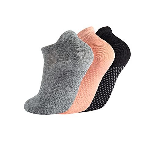 Grip Socks for Women Pilates Non Slip Socks Womens Pilates Socks with Grips for Women Grippers Socks No Slip Socks Women