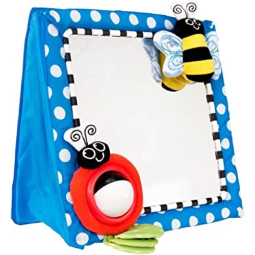 Sassy Tummy Time Floor Mirror | Developmental Baby Toy | Newborn Essential for Tummy Time | Great Shower Gift